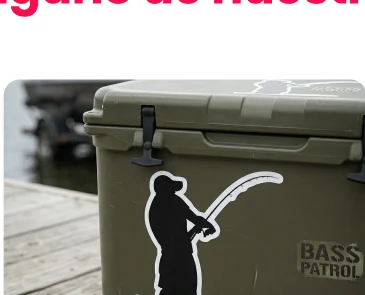 Calco personalizado sobre caja verde